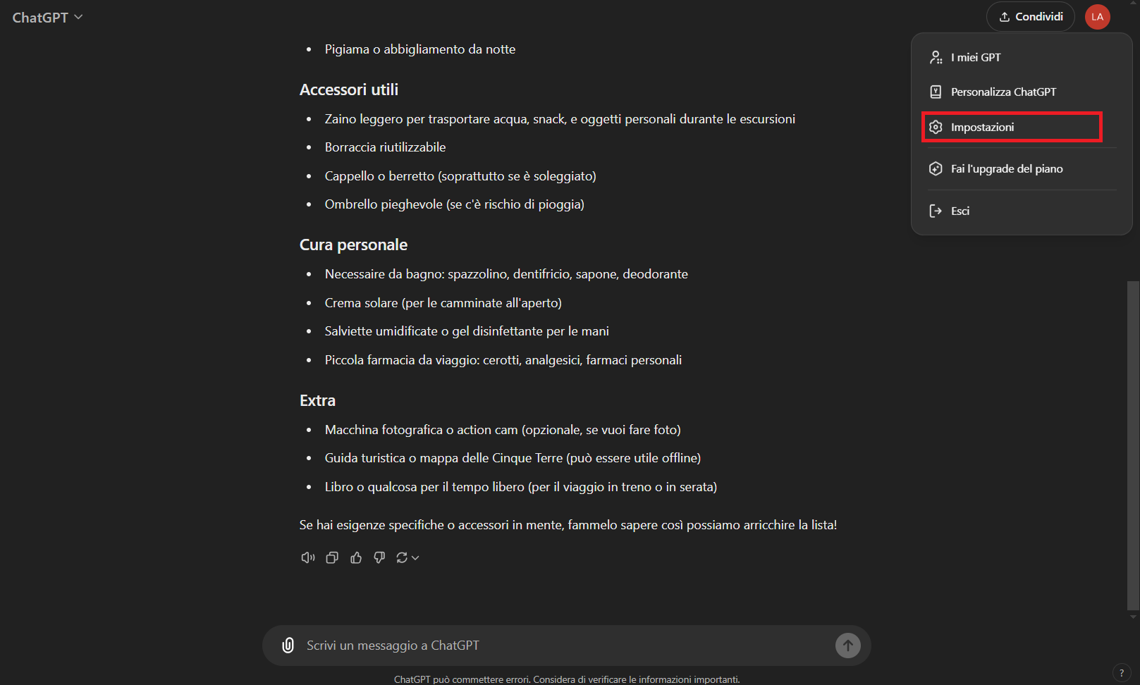 COME USARE CHATGPT AL MEGLIO visual data 5