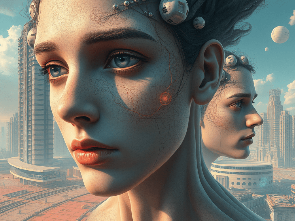 Volti deformi, città liquide e sogni digitali: ecco l’arte nata dagli errori&nbsp;dell’IA